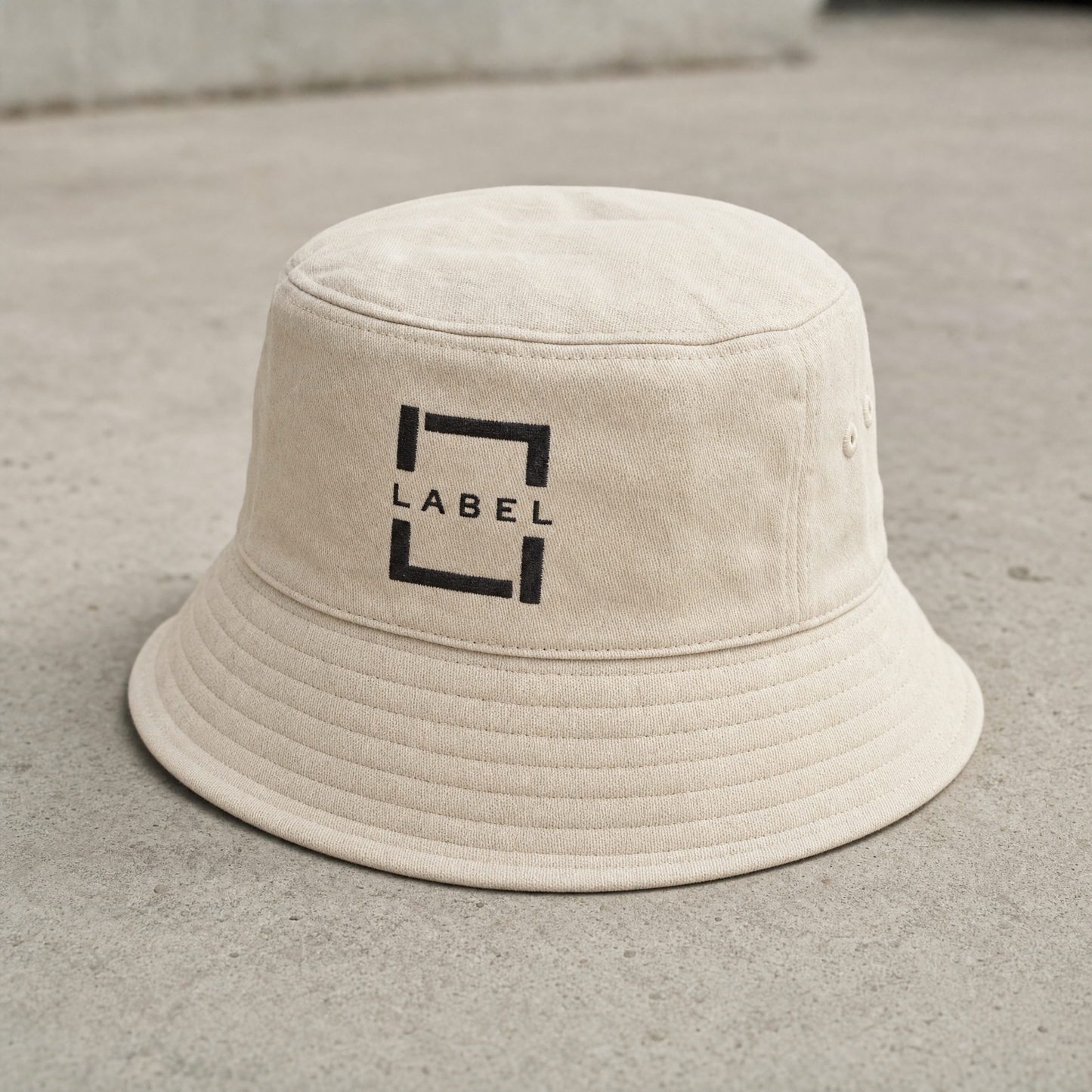 LABEL bracket bucket hat — lifestyle
