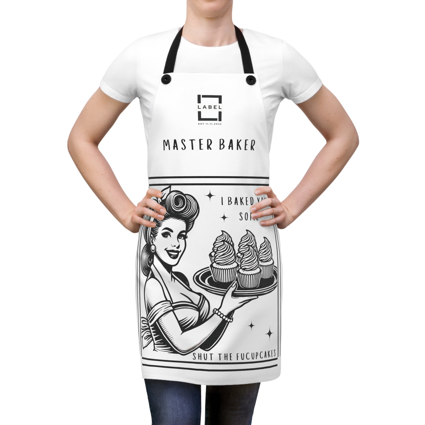 Shut The Fucupcake Master Baker Apron — LABEL