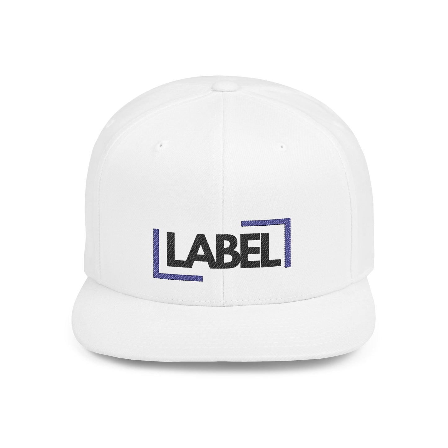 Flat Bill Snapback Cap — LABEL