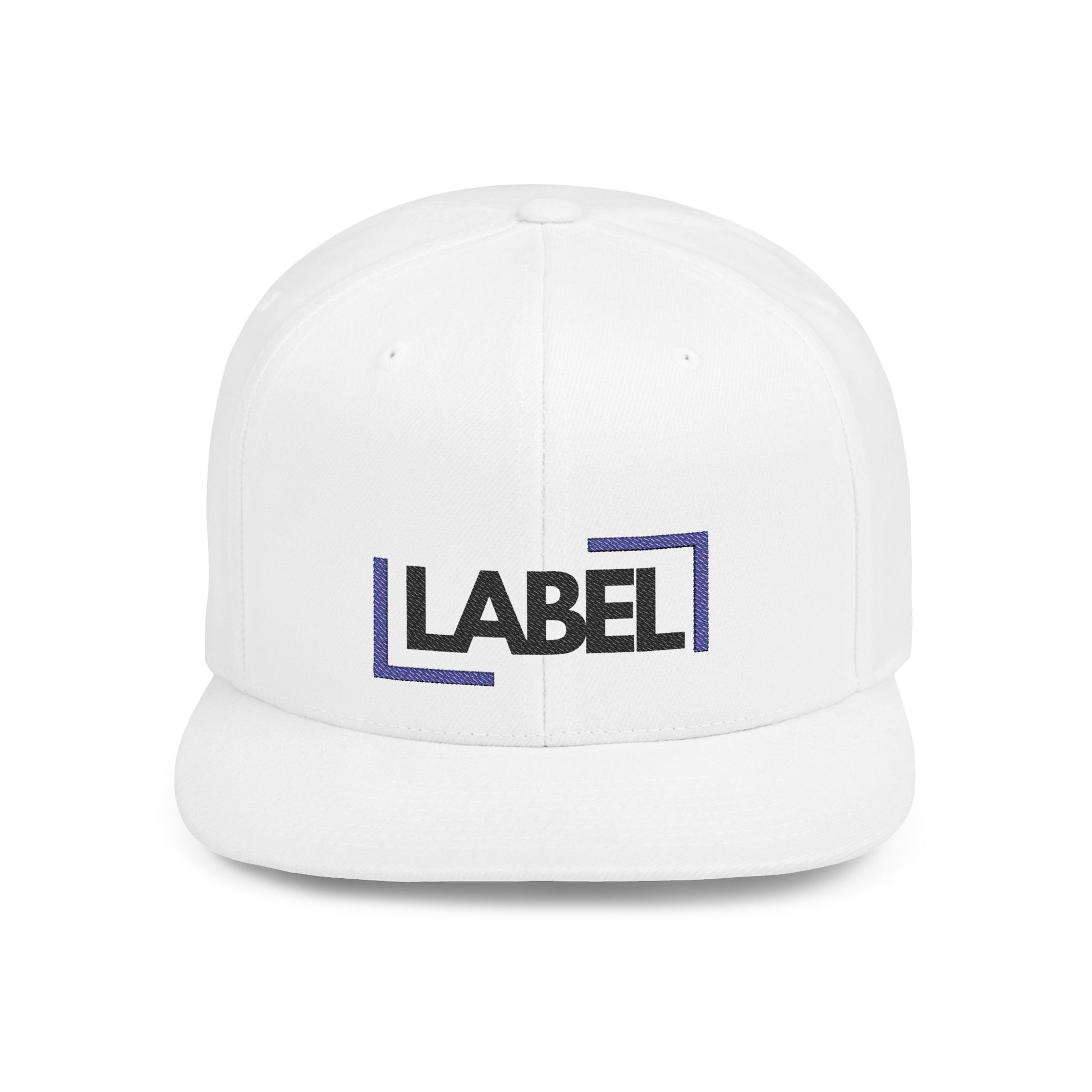 Flat Bill Snapback Cap — LABEL