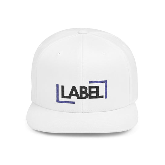 Flat Bill Snapback Cap — LABEL