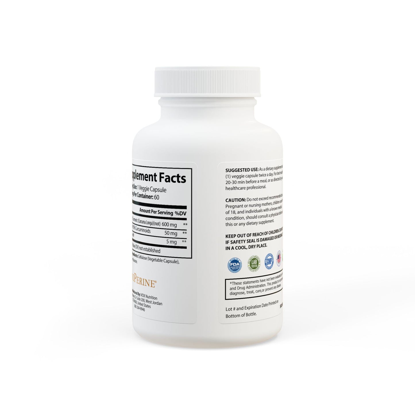 LABEL — Turmeric with BioPerine