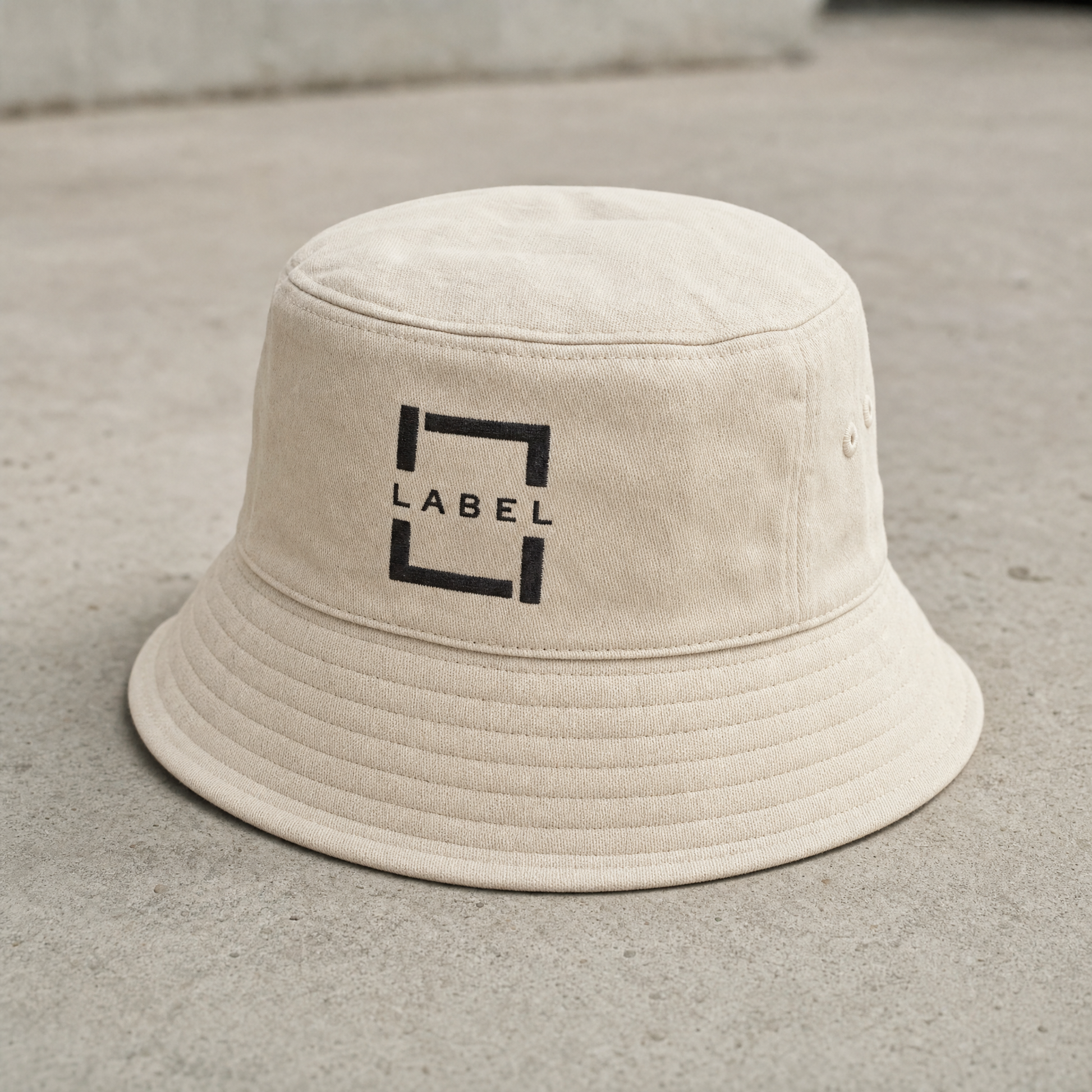 LABEL bracket bucket hat — lifestyle